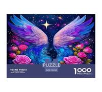 Angel Wings Jigsaw Puzzles for Adults Kids 1000 Piece Impossible Challenge Toy Educational Games Home Decoration Age 14+ Family Game Night Brain Teaser 70x50cm/1000pcs