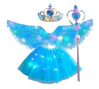 Angel Wings Kids, Light Up Angel Wings, Clothing Accessory for Bridal Party Photo School Stage Performance Halloween Festival Cosplay Birthday Christmas Bonfire