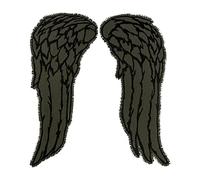 Angel Wings Large Back Patch - Daryl Halloween Embroidery, Fantasy Emblem for Jackets, Iron-On Accessory, 15.2 x 18.2 inches