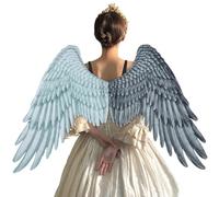 Angel Wings Large - Fantasy Costume Accessory Unisex, Wide Span Comfort Fit, Appearance Style, Creative Addition for Carnival Masquerade Ball Birthday Cosplay Insert