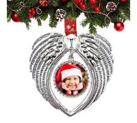 Angel Wings Memorial Ornament | A Piece Of My Heart Is In Heaven, Christmas Tree Ornament, Angel Wings Frame, Memorial Loss Of Love Ornament