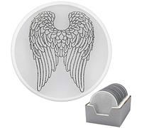 Angel Wings Mirror Candle Plate, 10CM Coffee Table Glass Decorative