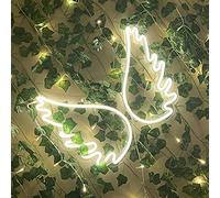 Angel Wings Neon Sign, Large LED Neon Signs for Wall Decor, USB Operated Decorative Marquee Sign Bar Pub Store Club Garage Home Party Decor (Warm Light）