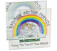 Angel Wings Pet Loss Memorial Sympathy Gift Tealight Holder by Rainbow Bridge Friends
