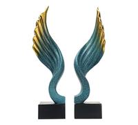 Angel Wings Sculpture - Angel Wing Book Stand, Book Ends Sculpture Set | Angel Wing Book Stand Bookends Statue, Decoration Functional Book Holders Resin Ornament, Home Craft Decor for Dormitory