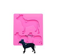 Angel Wings Shiny Glossy Dog Family Silicone Mold Animal Style Keychain Polymer Clay Mold DIY Handmade Necklace Epoxy Resin Jewellery Silicone Mold Resin Crafting Molds Keychains Pendant Mould