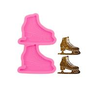 Angel Wings Shiny Glossy Skating Shoes - Resin Silicone Phone Grip Socket Mold - DIY Craft Casting Mold for Badge Reel