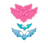 Angel Wings Shiny Halloween Bat Silicone Mold DIY Epoxy Resin Mold Epoxy Art Mold Crafting for DIY Jewellery Making Necklace Pendant Keychain Jewelry Craft Halloween Decoration