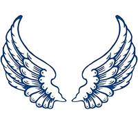 Angel Wings Vinyl Sticker Bedroom Wall Nursery Birds Window Car Van a197 (Large)