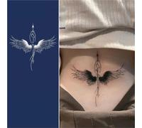 Angel Wings, Waist Scar Concealer, Herbal Tattoo Sticker, Semi-permanent Non-reflective, Waterproof, Long-lasting 2 Weeks, Fake Tattoos(A-2pcs)