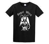 Angel Witch Baphomet Heavy Metal Rock Punk Music Satan Men Simple Tshirt Black 3XL