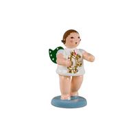 Angel With Bell Wreath Without Crown Height Approx 6,5 CM New Wooden Angel