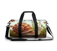 Angel with Blue Wings Gym Bag Small Travel Duffle Bag with Compartment Carry On Weekender Bag for Women Men, Cute Snail, 17.7in/9in/9in