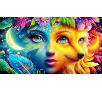 Angel-with-Broken-Heart-in-Winter-Village Jigsaw Puzzles for Adults: 1000-Piece Recycled Cardboard Decoration 38x52cm/1000pcs