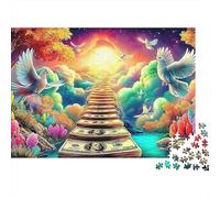 Angel with Coins Puzzles 1000 Piece for Adults Jigsaw Puzzles Game for The Whole 38x26cm