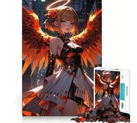 Angel with Fiery Wings 1000 Piece Jigsaws for Adults Brain Sharp Game Smooth Burr Free Surface Fascinating Hobby for Idle Moments (38x52cm)