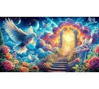 Angel with fiery wings holding broken heart 1000 Pc Adult Jigsaw Puzzle - Fun Challenging Educational Game Decompression 38x52/1000pcs