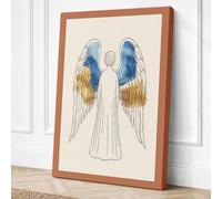 Angel with Golden Wings Canvas Wall Art Print 36x24 Inch (91 x 61 cm)