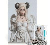 Angel with Horns 1000 Piece Jigsaws for Adults Brain Sharp Game Smooth Burr Free Surface Fascinating Hobby for Idle Moments (38x26cm)