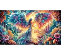 Angel with radiant wings soaring through clouds 1000 Pc Adult Jigsaw Puzzle - Fun Challenging Educational Game Decompression 38x52/1000pcs