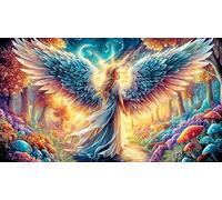 Angel with radiant wings soaring through clouds Jigsaw Puzzle 1000 Piece for Adults - Recycled Paper Home Activity & Great Gift Idea 38x52/1000pcs