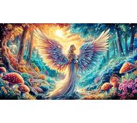 Angel-with-radiant-wings-soaring-through-clouds Jigsaw Puzzles 1000 Piece Recycled Paper Impossible Hard Difficult Great Gift Idea for Adults Educational Game Challenge 70x50/1000pcs