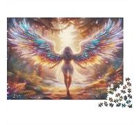 Angel with Radiant Wings Soaring through Clouds Jigsaw Puzzles Puzzle for Adults Kids. 1000 Pieces Great Gifts Challenge Toy Educational Game Home Decoration for Adults& Kids Age 14 Years Up 70x50cm/