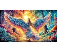 Angel with radiant wings soaring through clouds Recycled Paper Puzzle 1000 Piece - Fun and Challenging Game for Adults Kids Gift 38x26/1000pcs