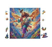 Angel with Rainbow Wings 100-piece Jigsaw Puzzle Bundle Family Puzzle Lovers Brain Training Mindful Activity Spring Paperboard Creativity & Gift Giving 28x28cm