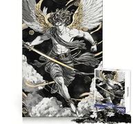 Angel with Sword 1000 Piece Jigsaw Puzzle for Adults Logical Think Soft Distraction Seamless Lock Festive Present (50x75cm)