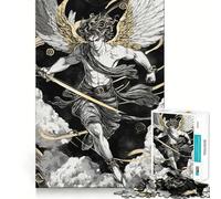 Angel with Sword Jigsaw Puzzles for Adults 1000 Mind Boost Game Uniform Size Precise Pieces Travel-friendly Brain Game Gift (38x52cm)