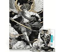 Angel with Sword Puzzle for Adults 1000 Pieces Memory Play Game Firm Fit Secure Assembly Meaningful Connection Building Game (38x26cm)