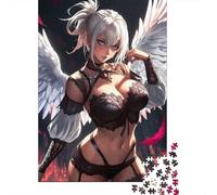 Angel with White Wings 1000-Piece Adult Jigsaw Puzzle, 52x38cm/1000pcs, for Progress Whenever Time Allows; Low-dust Pieces for A Tidier Table