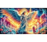 Angel-with-wings-over-Earth Jigsaw Puzzle 1000Pc Recycled Paper Impossible Hard Difficult Educational Game Decompression Great Gift Idea 70x50/1000pcs