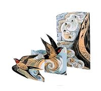 Angela Harding Concertina 3D Greeting Card with Envelope (Cornish Swallows)