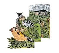 Angela Harding Concertina 3D Greeting Card with Envelope (Garden Birds)