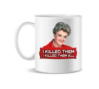 Angela Lansbury Jessica Fletcher Ceramic Tea and Coffee Mug, 330ml, Magic White Pink Black 330ml