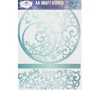 Angela Poole A4 Craft Stencil - Spiral Snowdrift