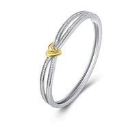 Angelady Bracelets for Women, Jewellery 925 Sterling Silver Bracelet Ladies Love Heart Bracelets Jewellery Valentines Gifts for Her Women Wife Mum