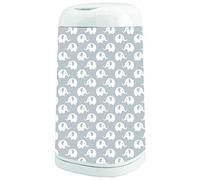 Angelcare Decorative Cover Elephants Grey Dress Up Nappy Bin