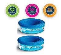 Angelcare Nappy Bin Refill Cassette Compatible Disposal System 2 Pack