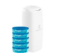 Angelcare nappy pail & 5 refill cassettes