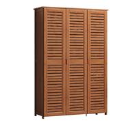 angelfanmily Bamboo Shoe Storage Cabinet: Wooden Shoes Rack Organiser with Drawer and Doors, Shoe Organiser Stand, Modern Shoe Rack with Adjustable Shelves for Living Room, Hallway, Bedroom