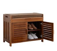 angelfanmily Shoe Storage Bench with Seat Cushion, 2-Tier Shoe Storage Cabinet, 150kg Load-Compact Hallway Storage Unit, Slim Shoe Rack Saving Space Shoes Storage Organiser Rack(60/90cm)