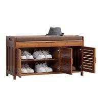 angelfanmily Shoe Storage Bench with Seat Cushion, 2-Tier Shoe Storage Cabinet, 150kg Load-Compact Hallway Storage Unit, Slim Shoe Rack Saving Space Shoes Storage Organiser Rack(60/90cm)