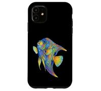 Angelfish Abstract Ocean Art Marine Life Colorful Case for iPhone 11