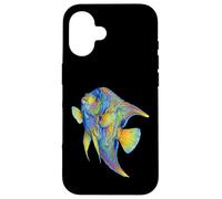 Angelfish Abstract Ocean Art Marine Life Colorful Case for iPhone 16
