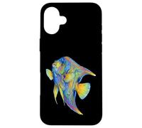Angelfish Abstract Ocean Art Marine Life Colorful Case for iPhone 16 Plus