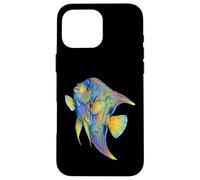 Angelfish Abstract Ocean Art Marine Life Colorful Case for iPhone 16 Pro Max