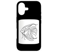 Angelfish Line Art Ocean Fish Minimalist Design Case for iPhone 17